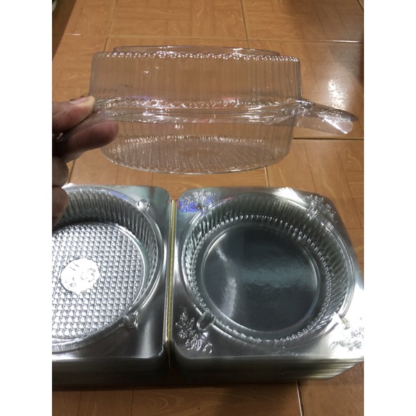 10 Hộp H26 hộp đựng bánh bông lan có nắp 16cmx7cm hộp nhựa trong bánh gato