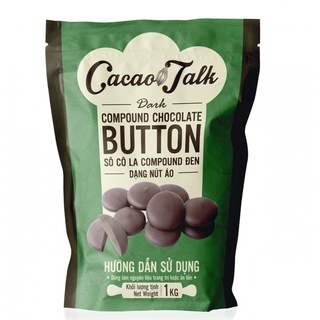 Sô cô la compound đen dạng nút áo cacao talk 1kg