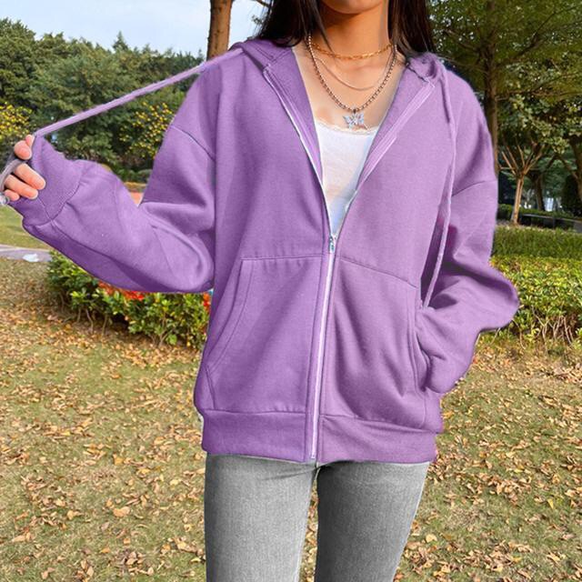 Áo Khoác Hoodie Oversize Cho Nữ Phong Cách Châu Âu ✨Cổ Phiếu Sẵn Sàng✨