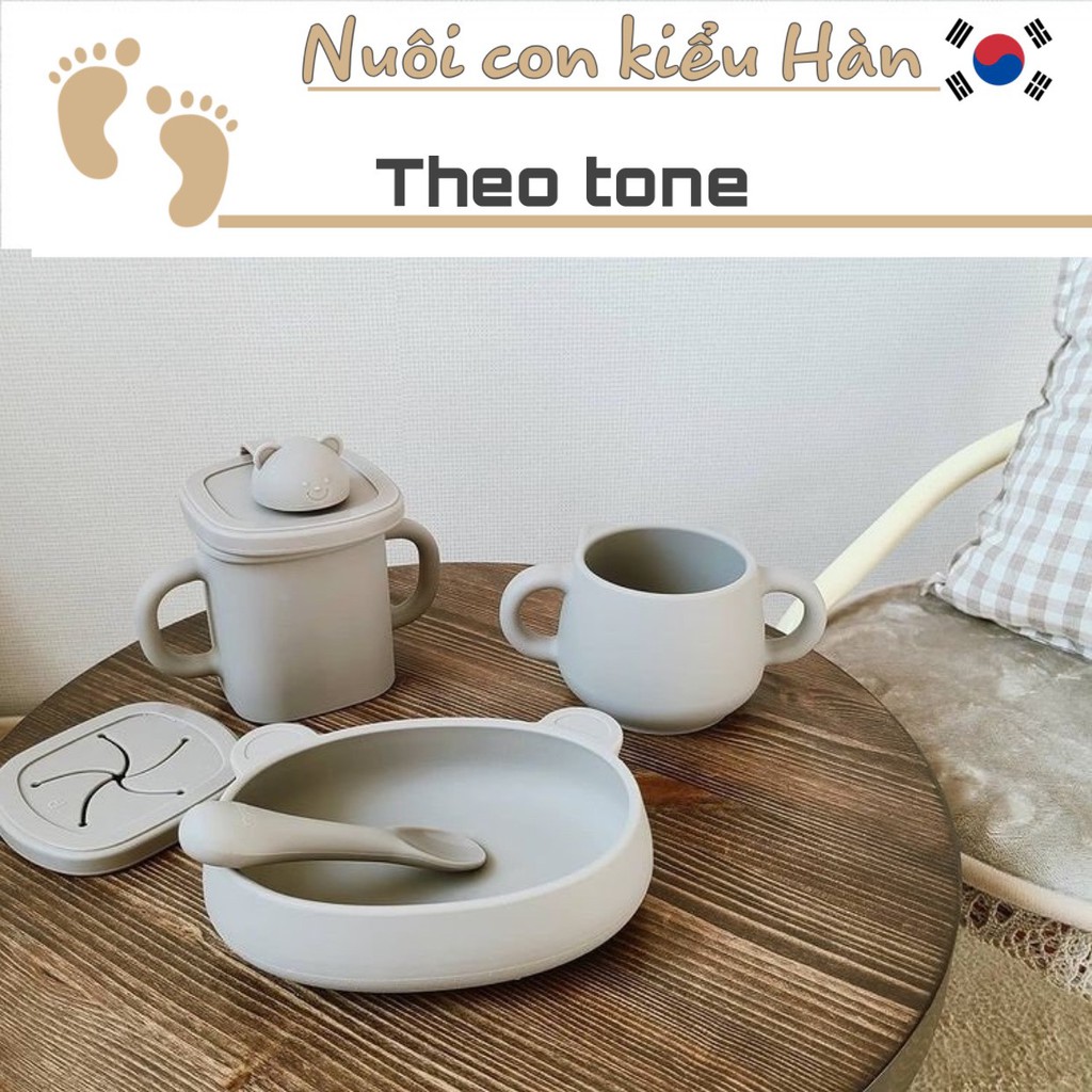 Thìa Ăn Dặm Silicon BABY SPOON BLUEMAMA MODUI Nội địa Hàn Bảo Vệ Sức Khỏe Cho Bé Yêu