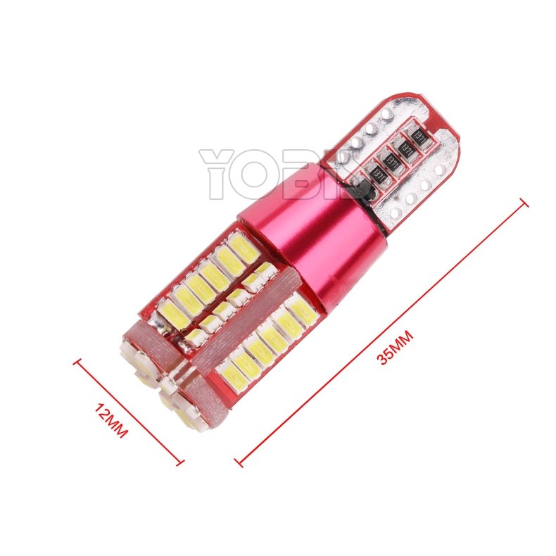 Đèn Led Yobis T10 -3014-57SMD nhiều màu Lắp Mặt Đồng Hồ, Demi, Xi Nhan Xe Máy, Ô Tô