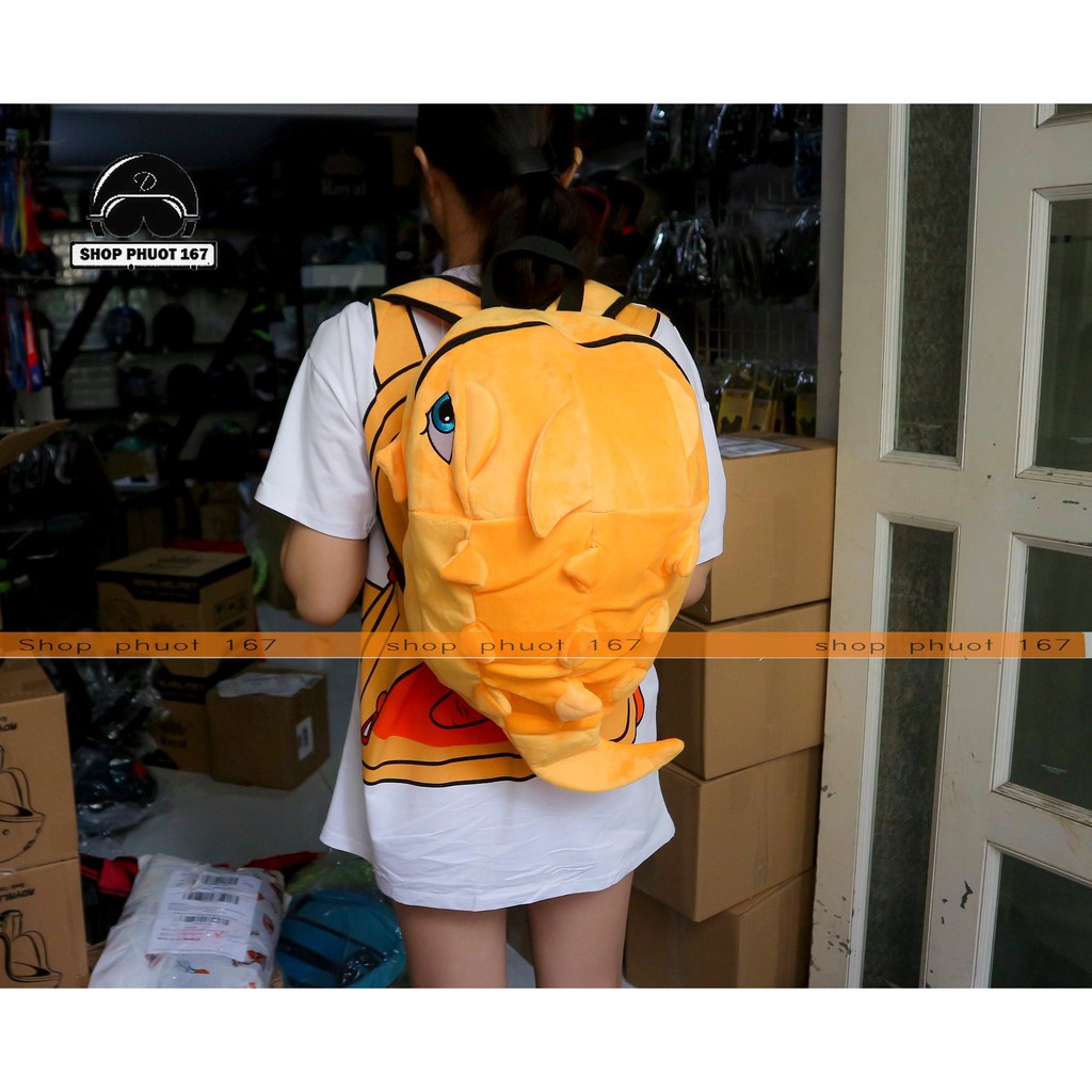 Balo Khủng long size lớn Màu Xanh Lá và Cam, size lớn