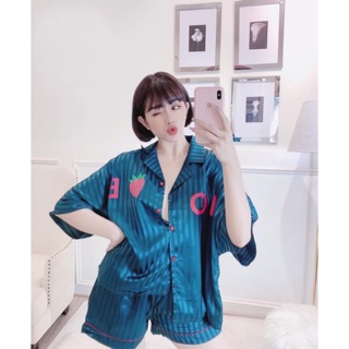 Bộ pijamma cánh dơi SWEET lụa satin cao cấp quảng châu