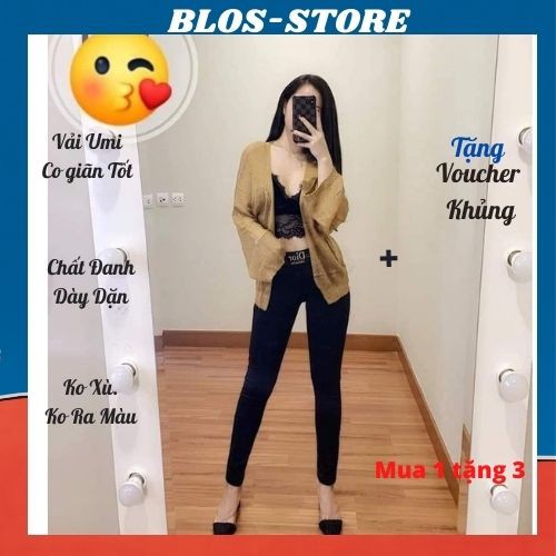 Tregging Cạp Cao💖FREESHIP💖Quần legging Chất Umi Co Giãn 4 Chiều Không Nhăn Xù