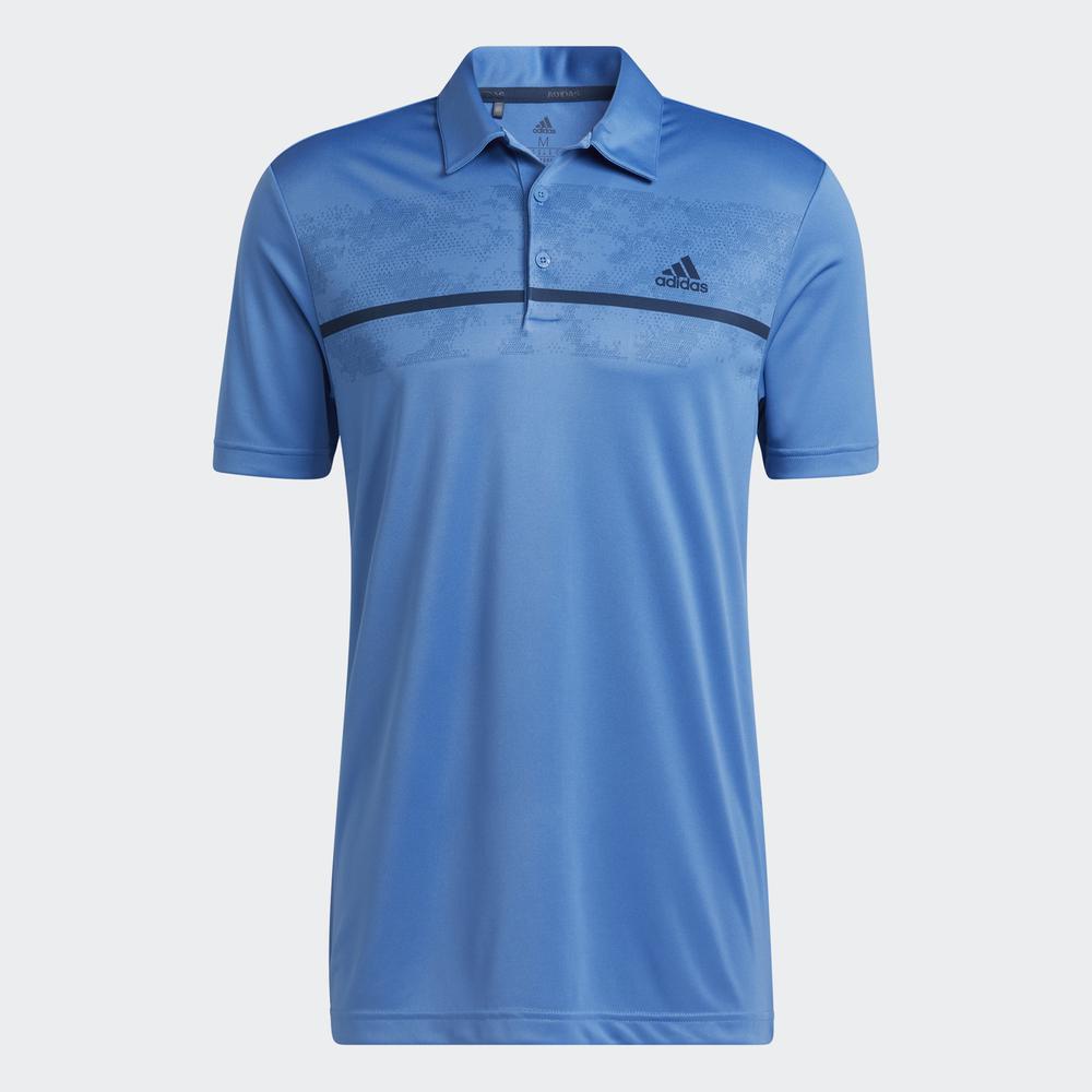 Áo Polo adidas GOLF Nam Áo Polo Họa Tiết Primegreen Màu xanh dương H36253