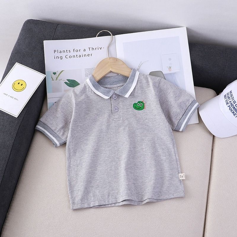 Áo polo cho bé thêu ngực hình thú hàng Quảng Châu cao cấp chất cotton siêu thoáng mát JIMADO E2.081.KEDO.120