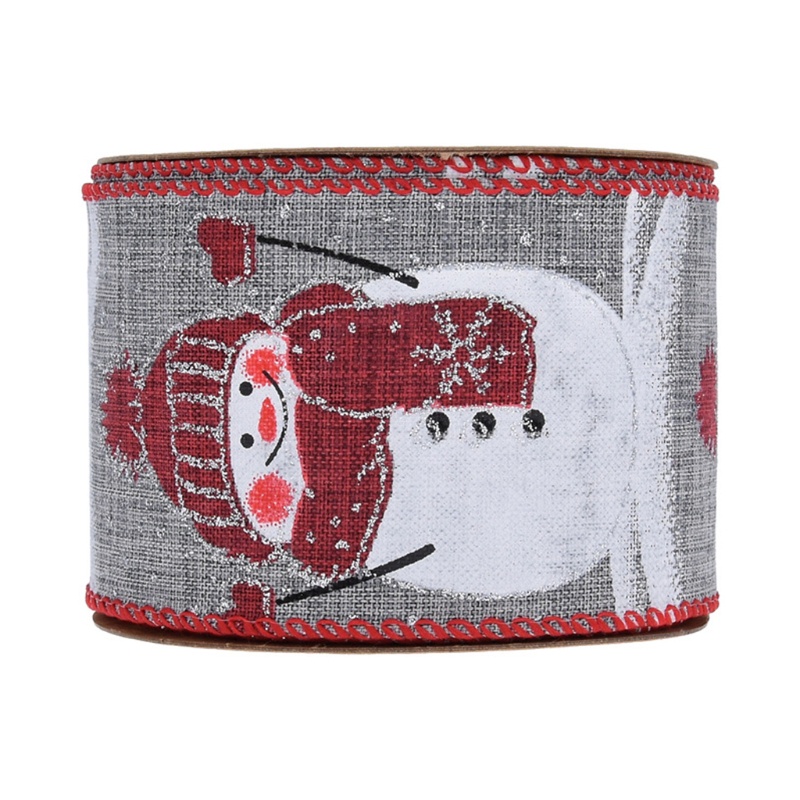 Cuộn Dây Ruy Băng Họa Tiết Hoa Trang Trí Giáng Sinh