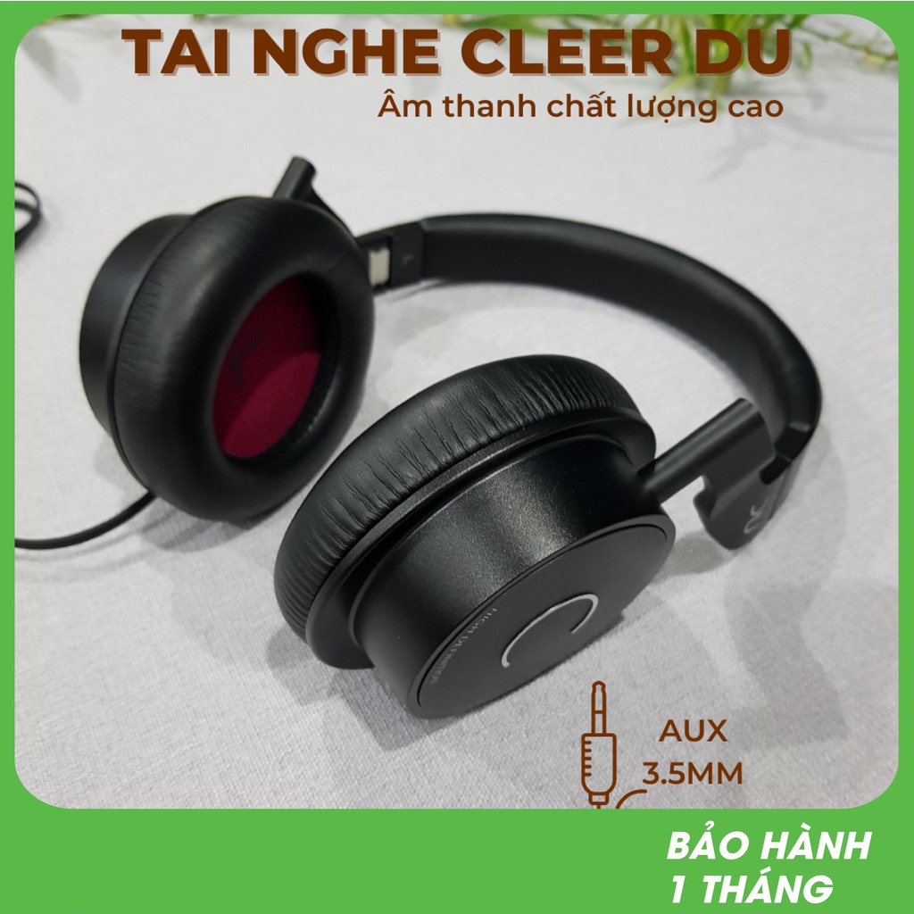 Tai nghe headphone cao cấp Cleer DU, chân cắm 3.5mm, dây dài 1m, Dual driver