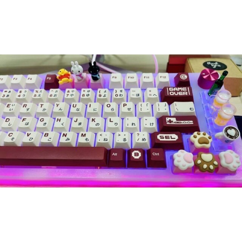 Keycap thỏ đáng eo trắng đen 🐰👯‍♀️