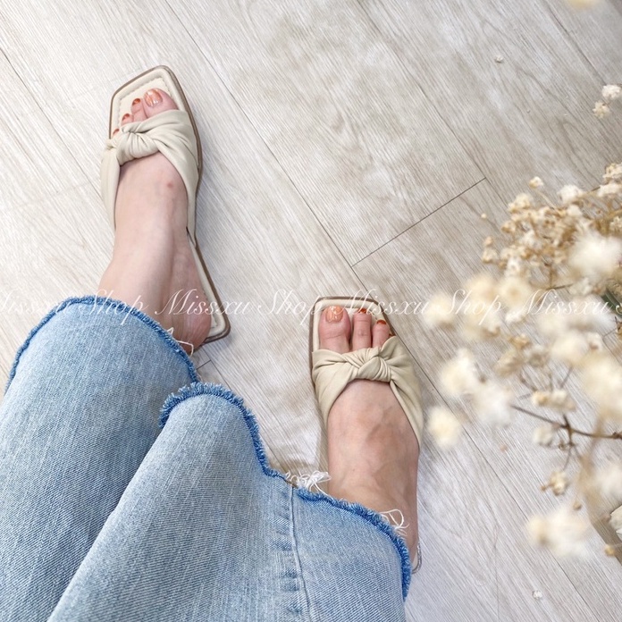 Dép nữ bệt xoắn nơ giữa thời trang MYSS - DE75