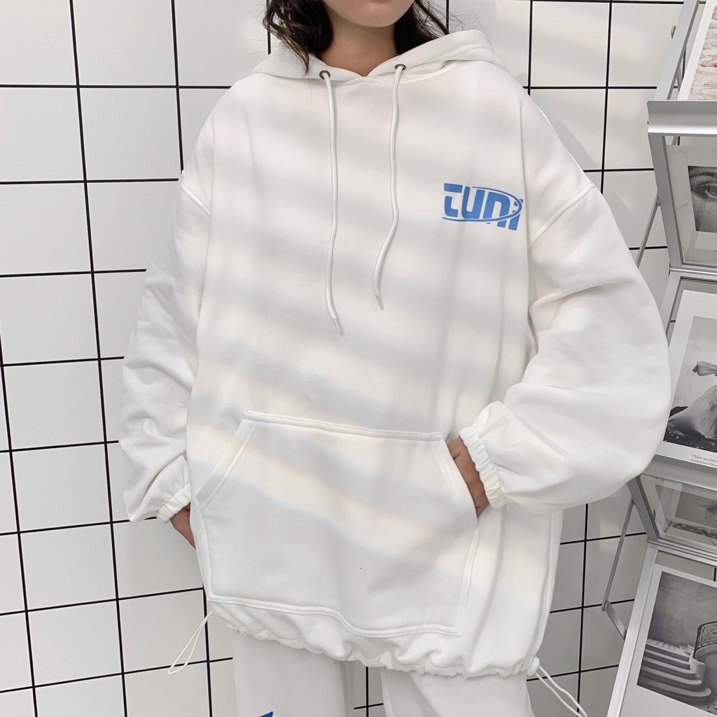 Áo hoodie thụng dáng rộng unisex dưới 85kg chất nỉ bông cotton gotomistore - Áo hoodie Tuni