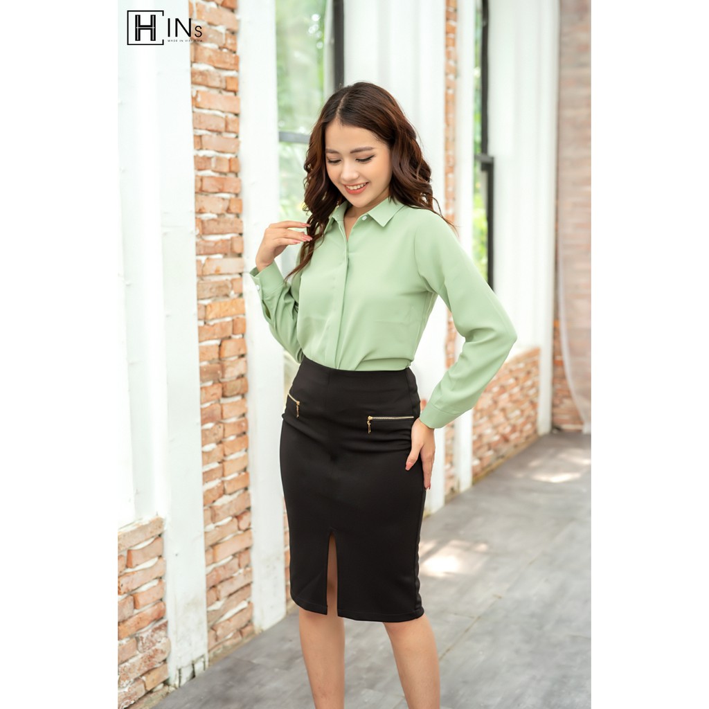 [Mã NOWSHIPT6HAPPY giảm 20k đơn 50k] Áo sơ mi giấu khuy Xanh mint, vải thô Hàn, không nhăn nhàu | BigBuy360 - bigbuy360.vn