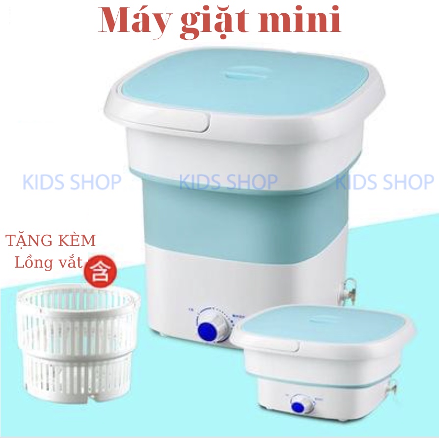 Máy giặt gấp gọn loại to kèm lồng vắt tiện dụng, giặt sạch sâu, dành cho cá nhân, gia đình nhỏ- Xả kho