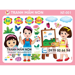 Decal mầm non-GÓC NGHỆ THUẬT khổ lớn 127x80