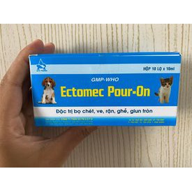 Ectomec Pour-On phòng ve, rận, bọ chét dành cho chó mèo 1 tuýp