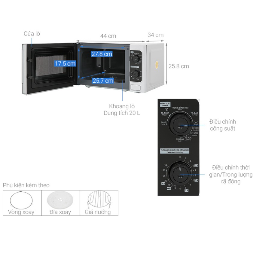 [Mã ELHADEV giảm 4% đơn 300K] Lò vi sóng Toshiba ER-SGM20(S1)VN