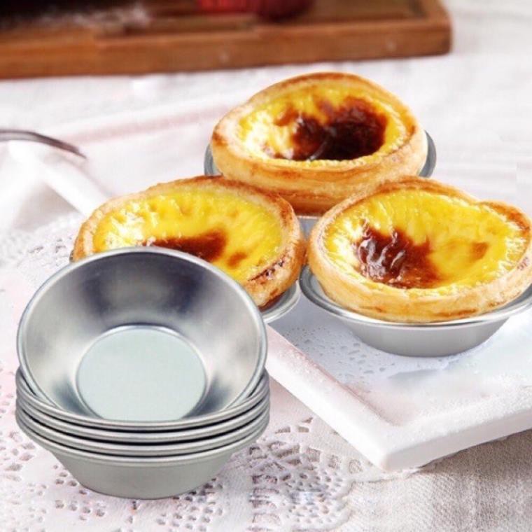 [Giao hỏa tốc Hà Nội] Khuôn tart trứng /Khuôn nhôm trơn 7cm hàng loại 1