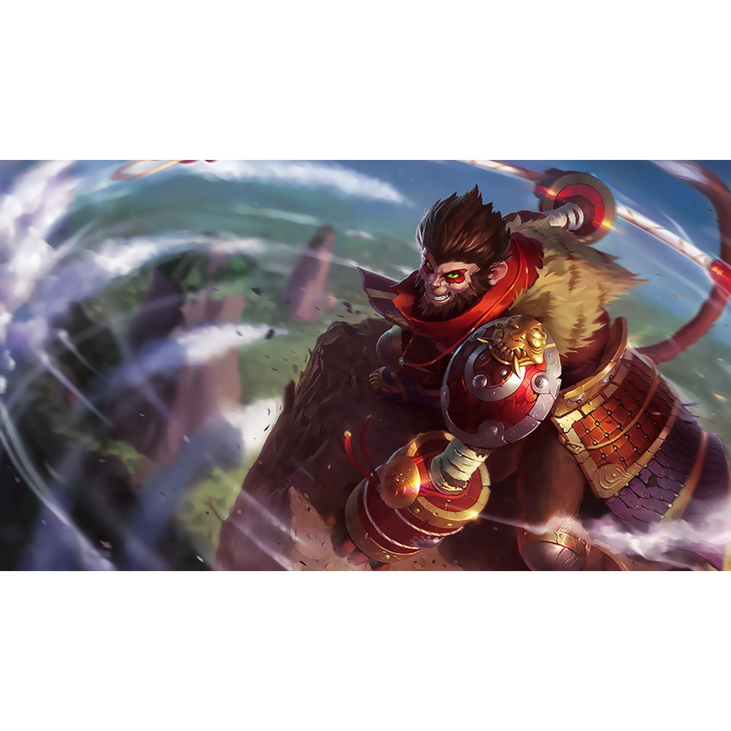 Poster A3, A4, A5 dán tường League of Legends, decal trang trí có keo WUKONG - Mẫu 2, nhận in theo yêu cầu