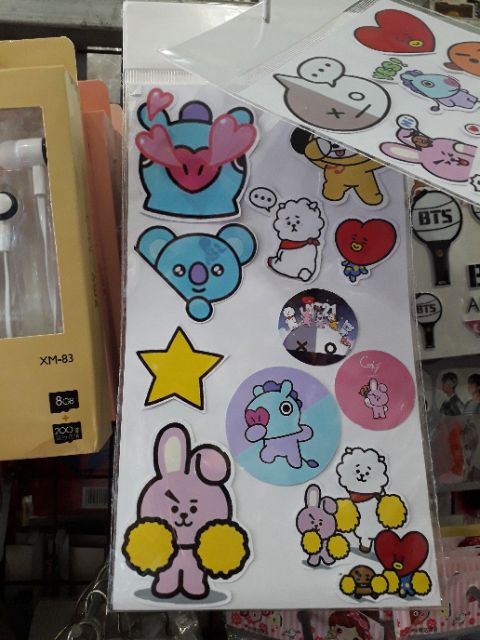 Sticker/ Hình dán nhóm nhạc BTS &amp; BT21 (nhiều mẫu khác nhau)