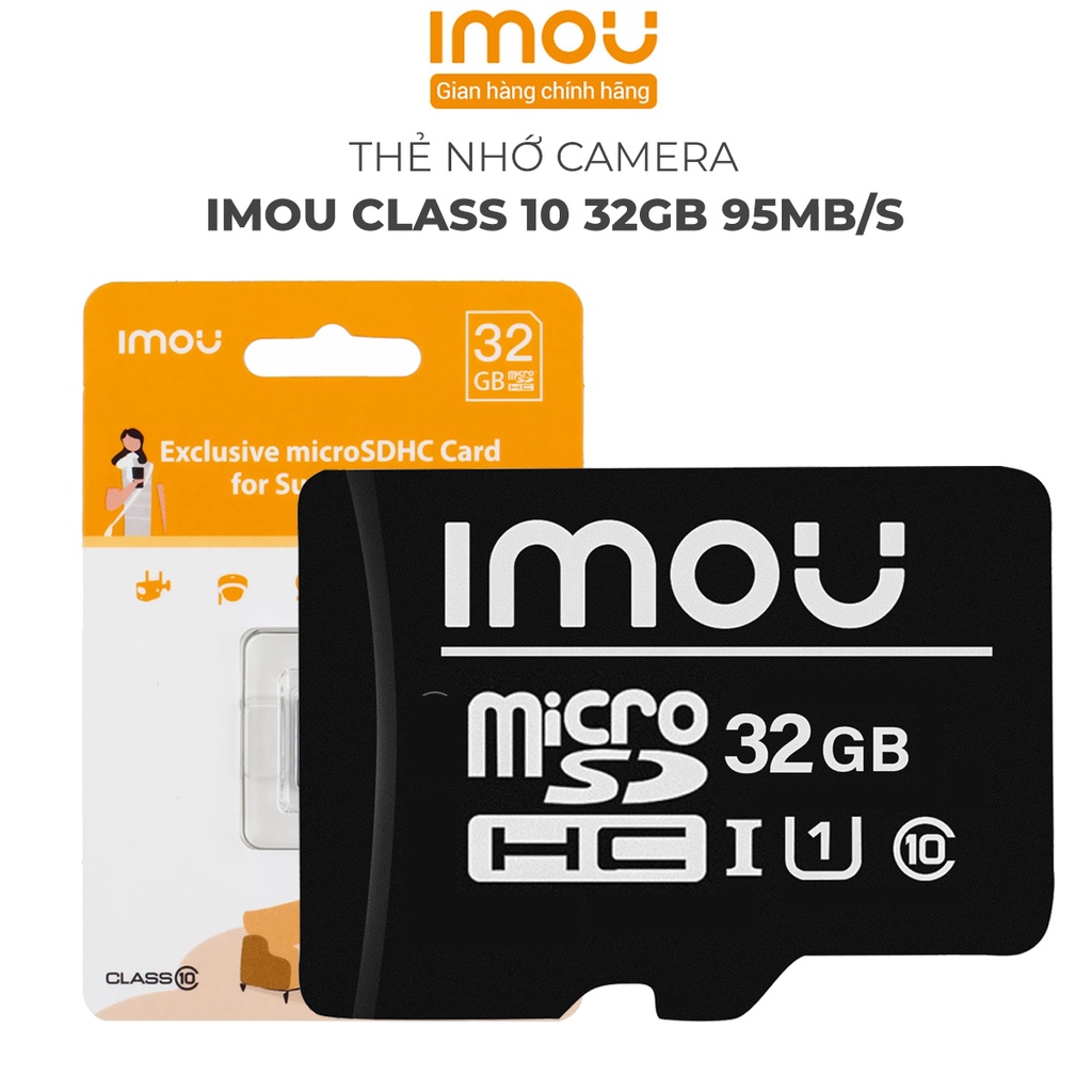 Thẻ nhớ Mico SD Imou 32GB/64GB cho Camera/ Điện thoại/ Máy tính/ Máy nghe nhạc- Chính hãng, bảo hành 24 tháng