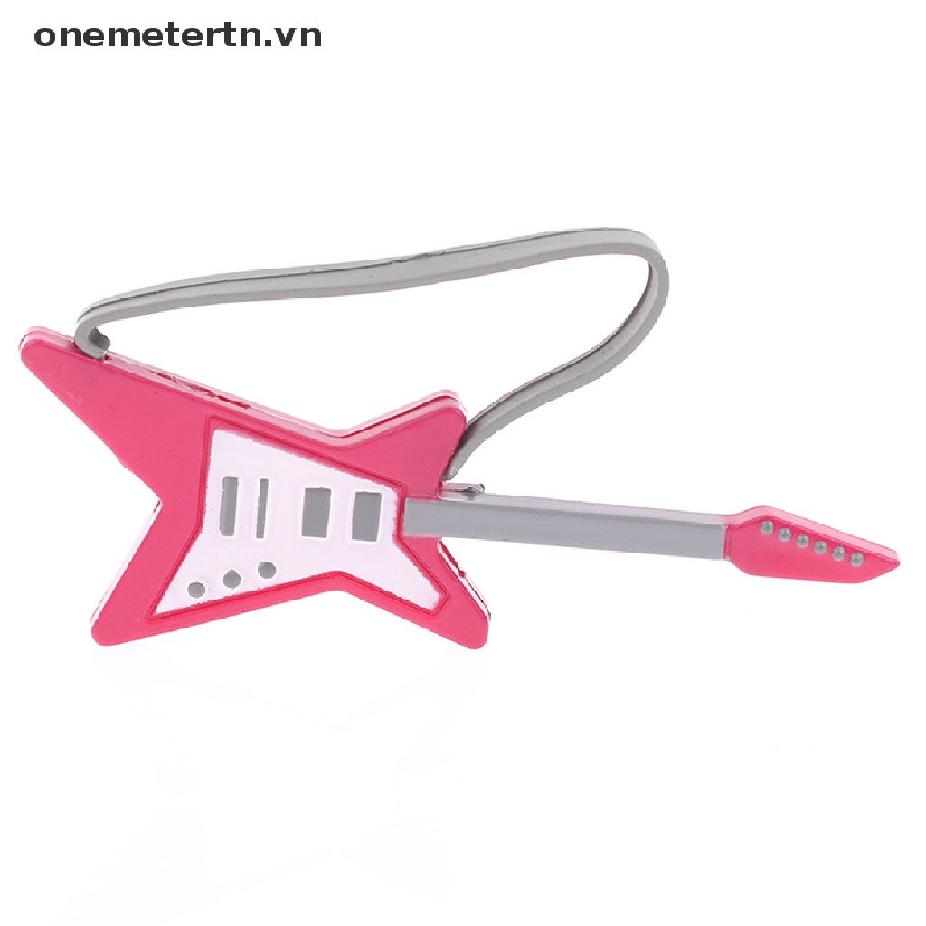 Mô Hình Đàn Ghita Kèm Micro Dùng Trang Trí Nhà Búp Bê