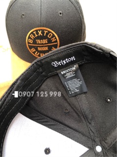 Nón kết da lộn logo BRIXTON