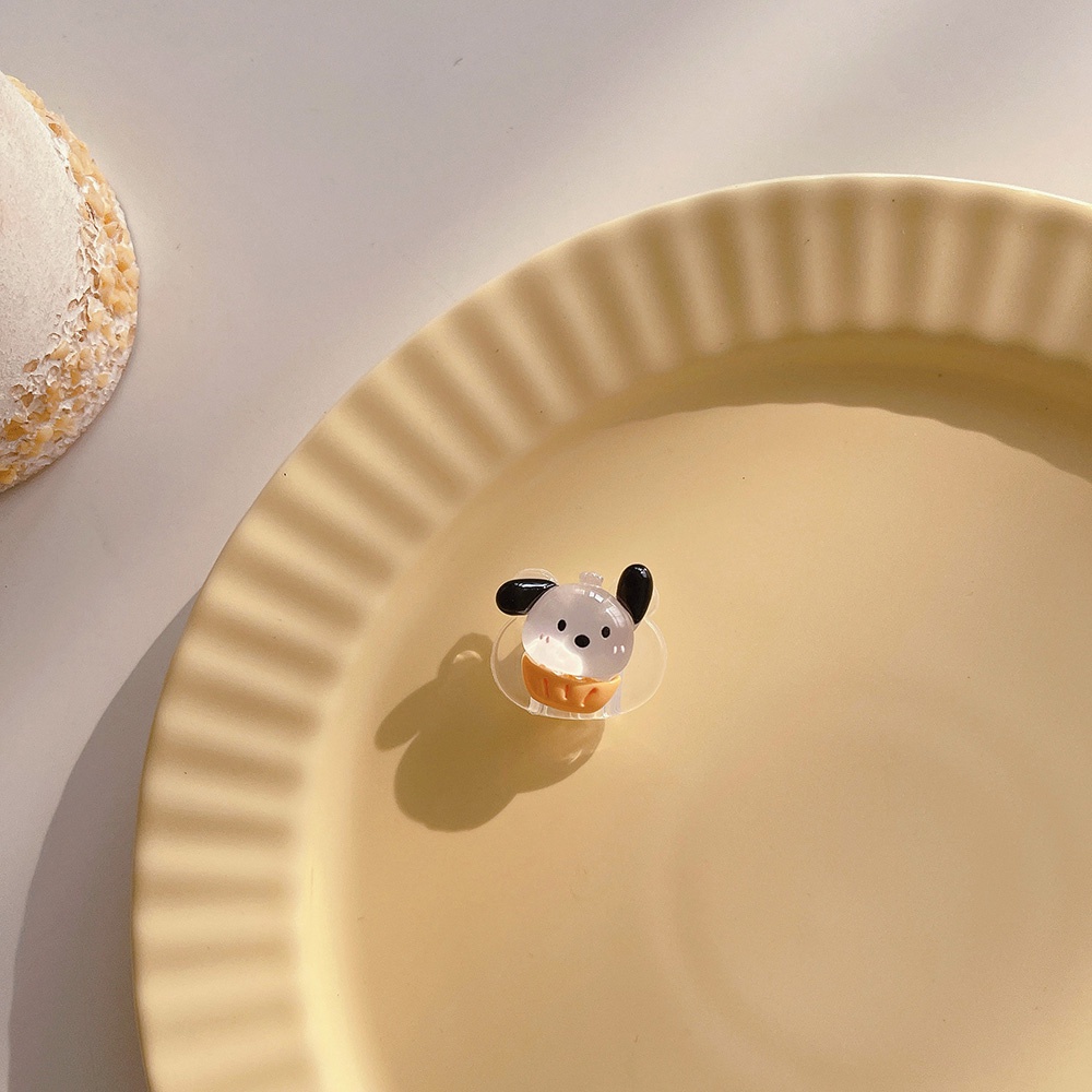 1 Phụ Kiện Bảo Vệ Cáp Sạc USB Trong Suốt Hình Gấu Kuromi Cinnamoroll