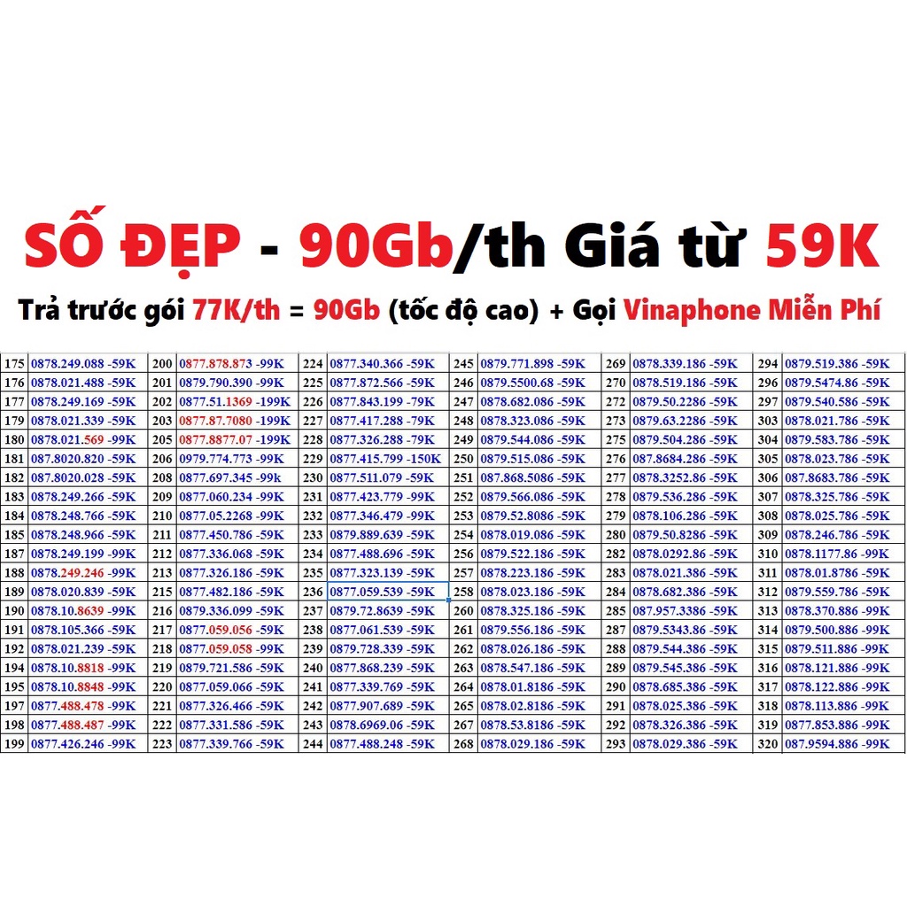 Sim ITEL gọi Miễn phí VINAPHONE, 90G tốc độ 4G VINAPHONE mỗi tháng [Miễn phí tháng đầu]