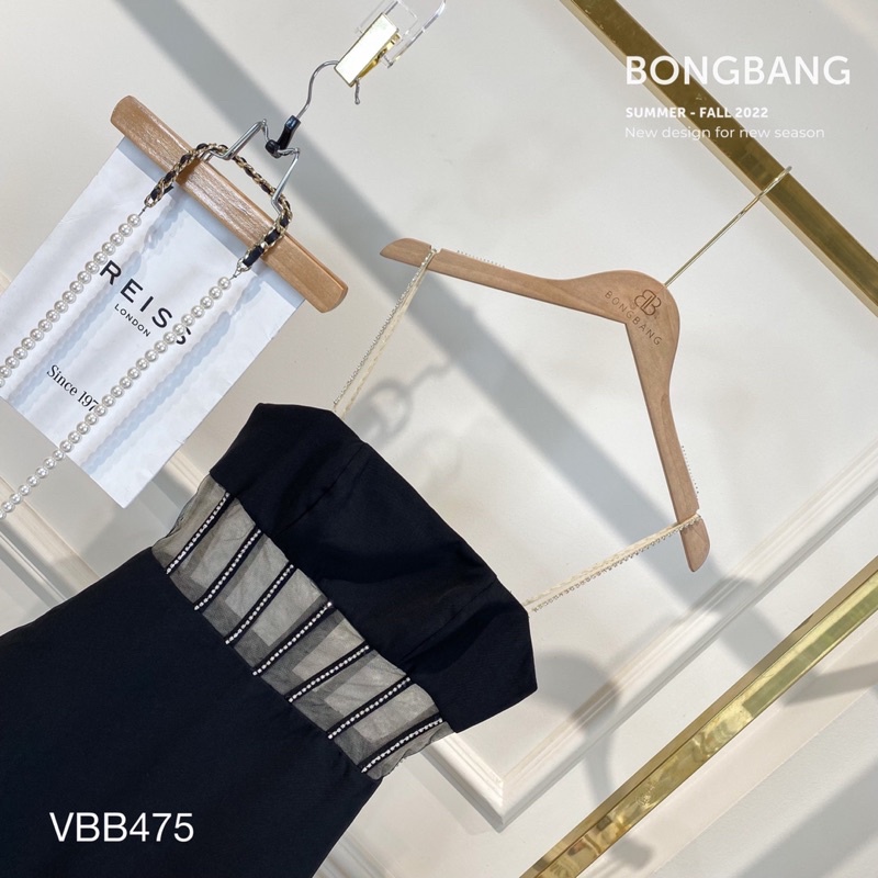 Đầm body 2 dây phối lưới eo kết đá🖤