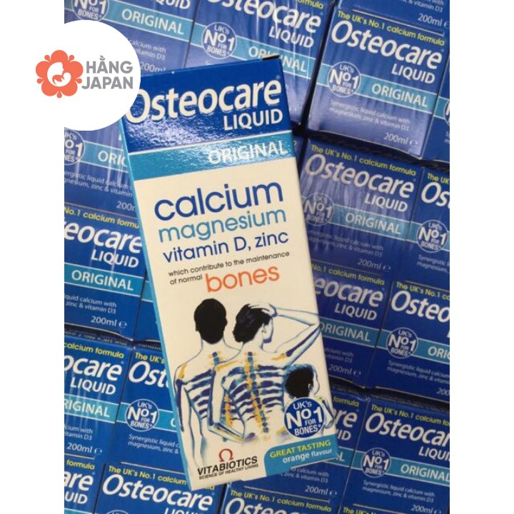 Canxi dạng nước Osteocare 200ml của Anh giúp phát triển xương và răng cho trẻ từ 3 tuổi và bà bầu