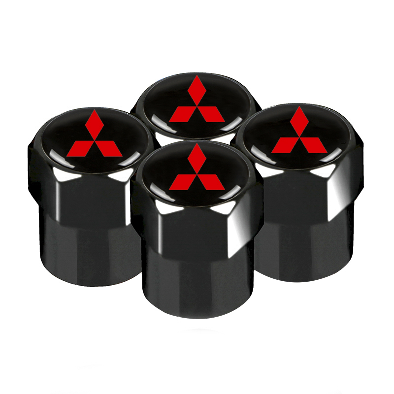 Set 4 nắp van bánh xe hơi cao cấp cho Xpander Attrage Outlander Triton Pajero Jolie Lancer