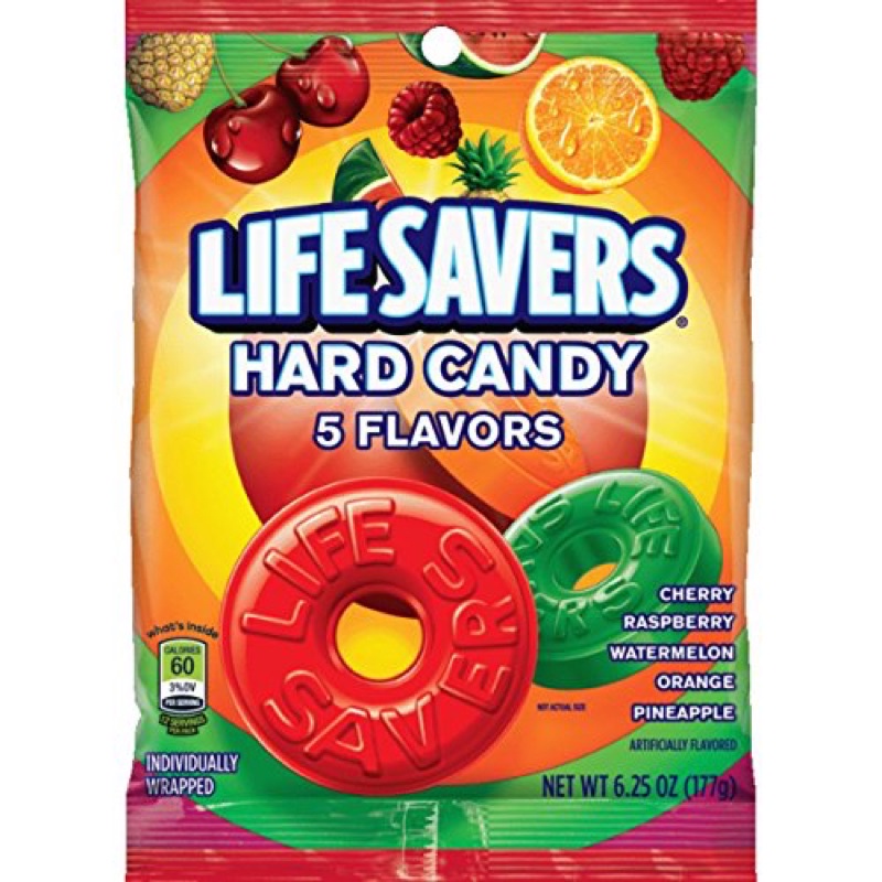 Kẹo Đồng Tiền 5 Vị Trái Cây Life Savers 177g