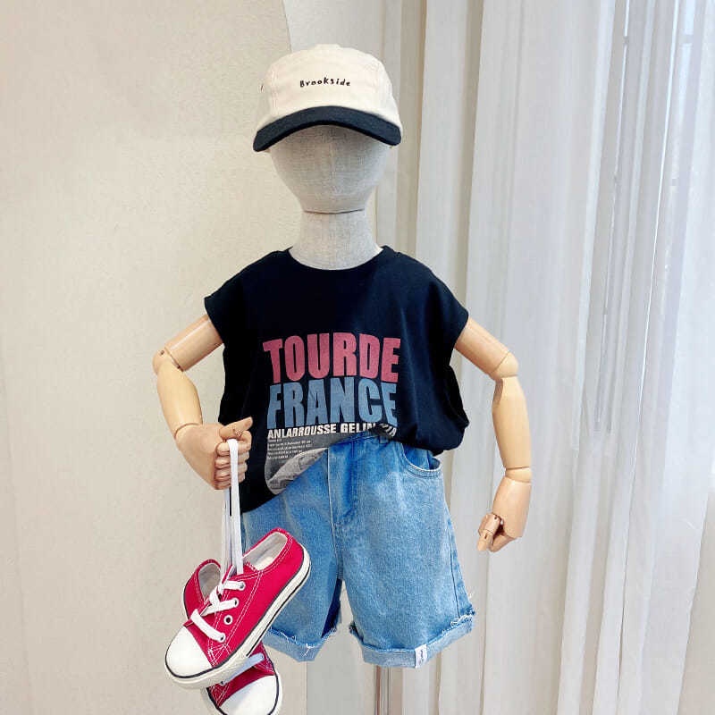 Áo Thun Cotton Không Tay Thoáng Khí In Chữ Phong Cách Hàn Quốc Thời Trang Mùa Hè Cho Nam 0316