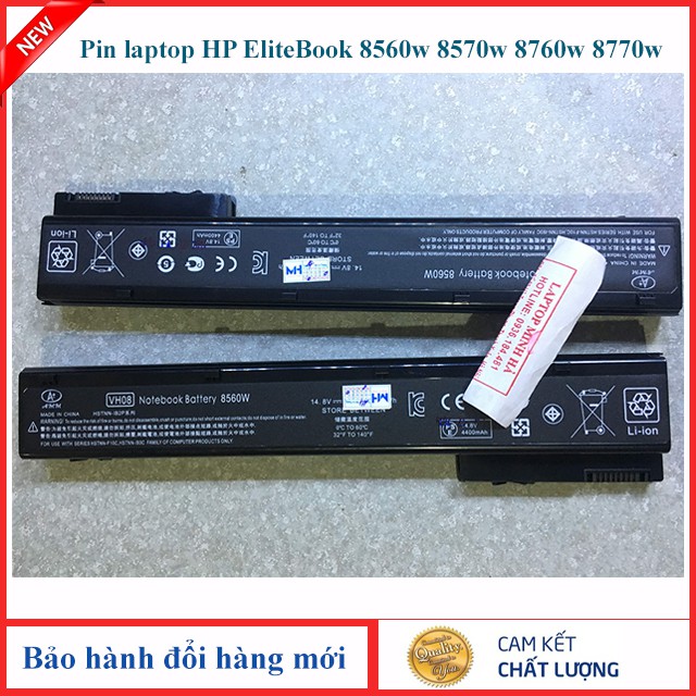 Pin laptop HP EliteBook 8570w 8760w 8770w 8560W VH08L VH08 8 cell loại tốt