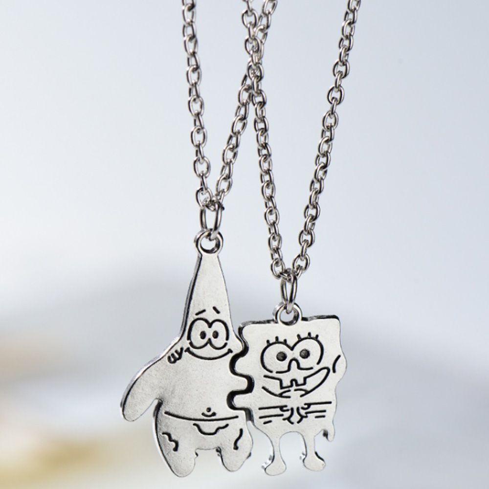 Vòng cổ Họa Tiết SpongeBob Patrick Phong Cách Hip Hop Cho Cặp Đôi