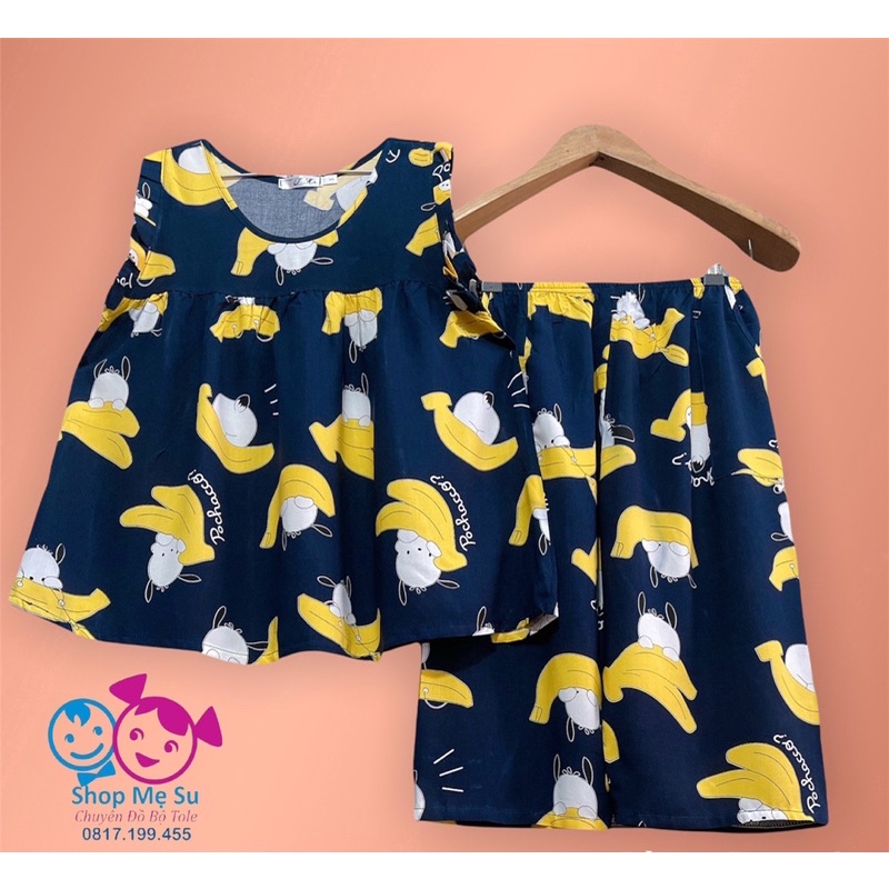 Bộ Tole Mẹ-Babydoll quần lửng