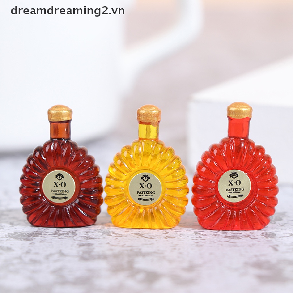 Bộ 5 Chai Rượu mini Tỉ Lệ 1: 12 Dùng Để Trang Trí Nhà Búp Bê