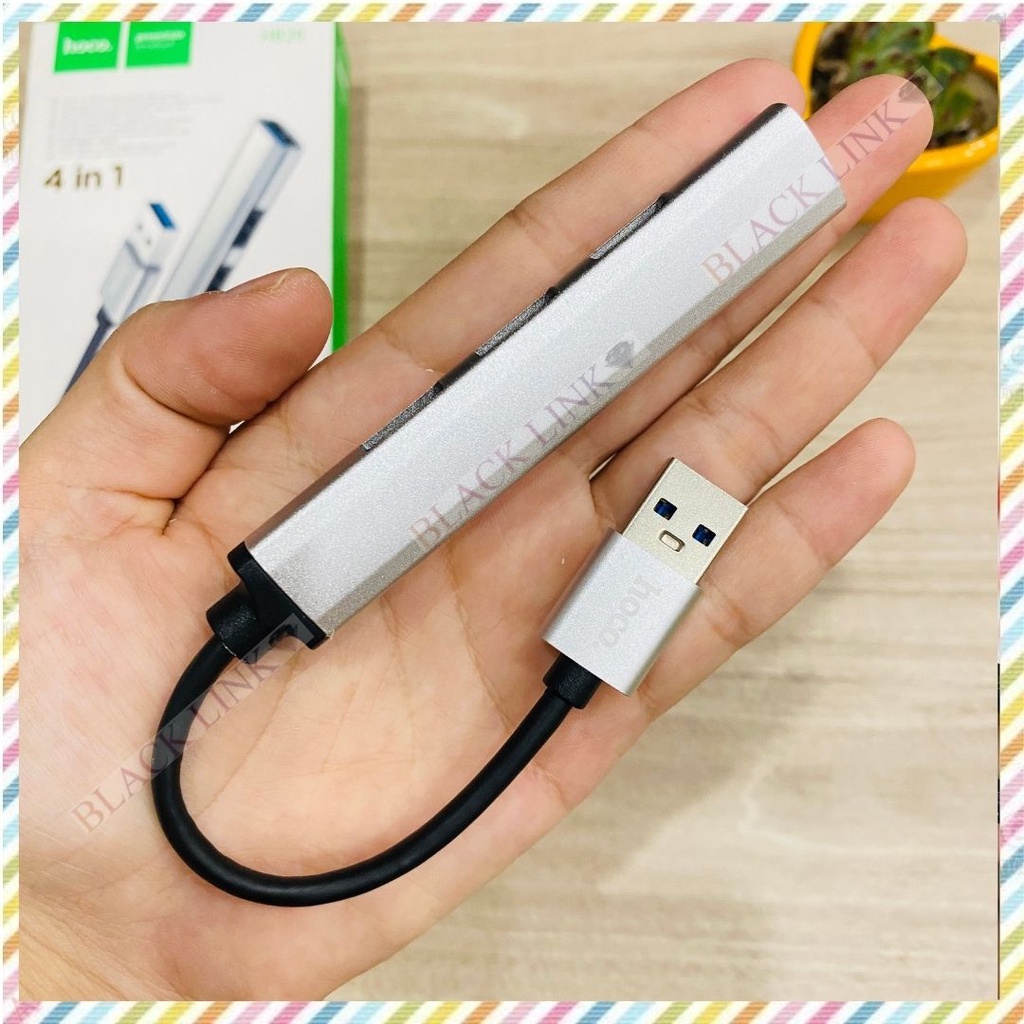 Bộ HUB Bộ Chia Cổng Hoco HB26 4in1 USB sang 4 cổng USB 3.0 Truyền Dữ Liệu Nhanh Tương Thích Mọi Hệ Điều Hành