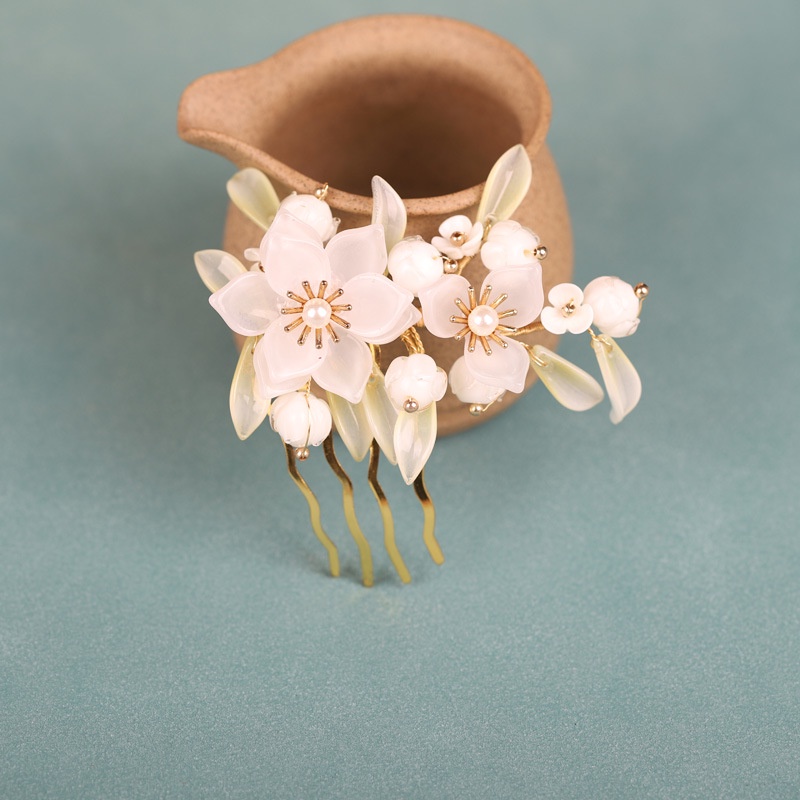 [Hàng Mới Về] Kẹp Cá Mập Phong Cách Trung Hoa Cổ Điển Phối Tua Rua Trang Trí