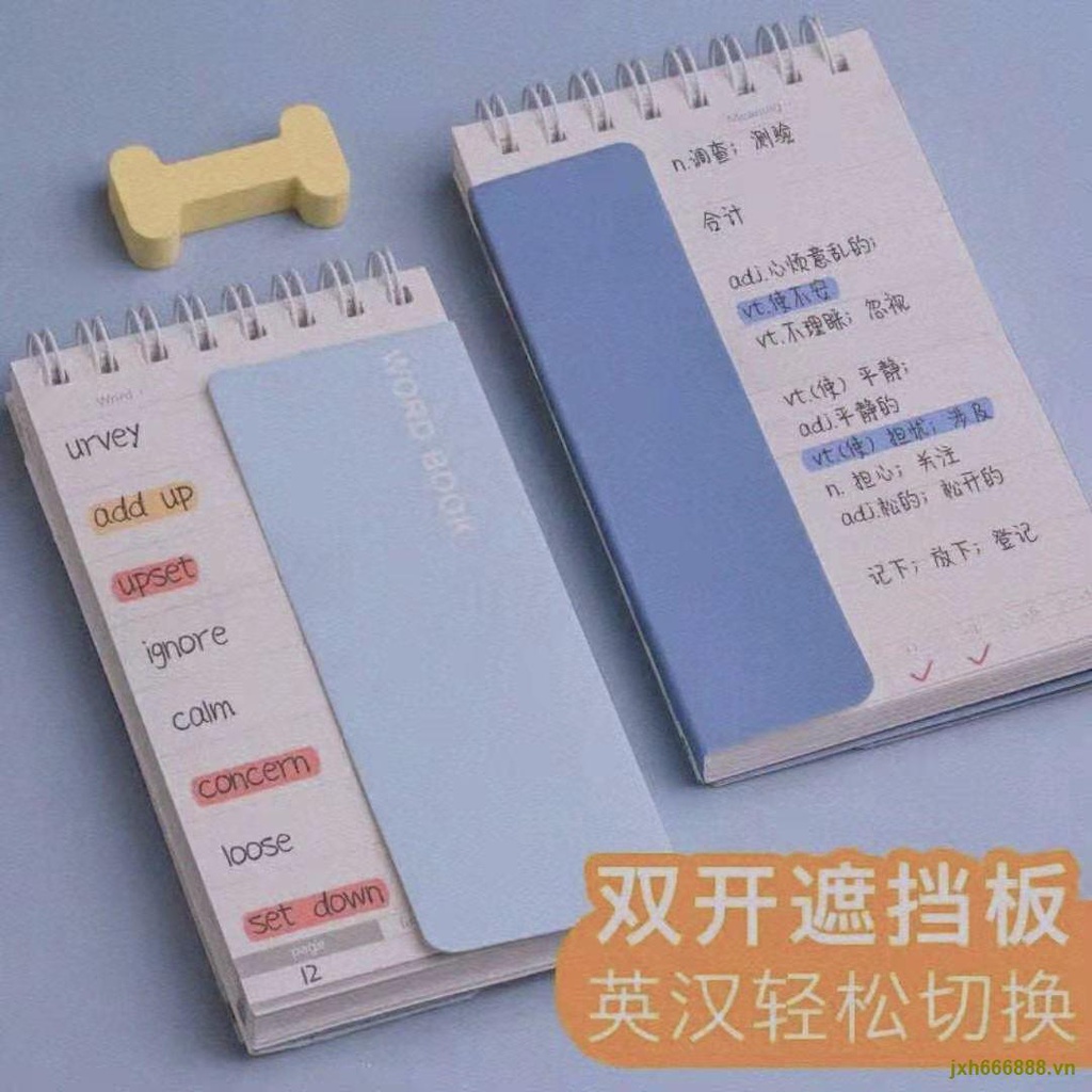 Notebook English vocabulary book ring buckle portable portable memory curve accumulation can block pocket notes Ebbinghaus