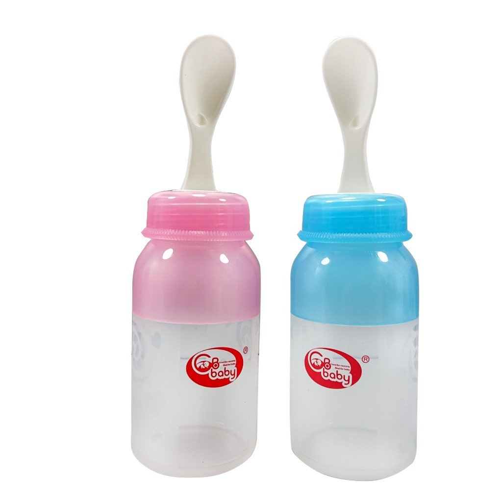 Bình sữa Silicon 2in 1 GB-Baby 110ml (Cổ hẹp) Tặng 1 Núm thìa và 1 Núm ty