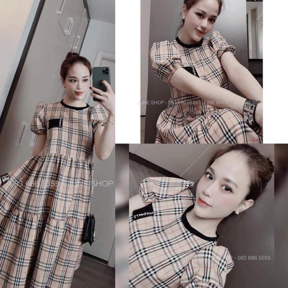 ĐẦM BẦU VÁY BẦU CÔNG SỞ KẾT HỢP SAU SINH KẺ SỌC