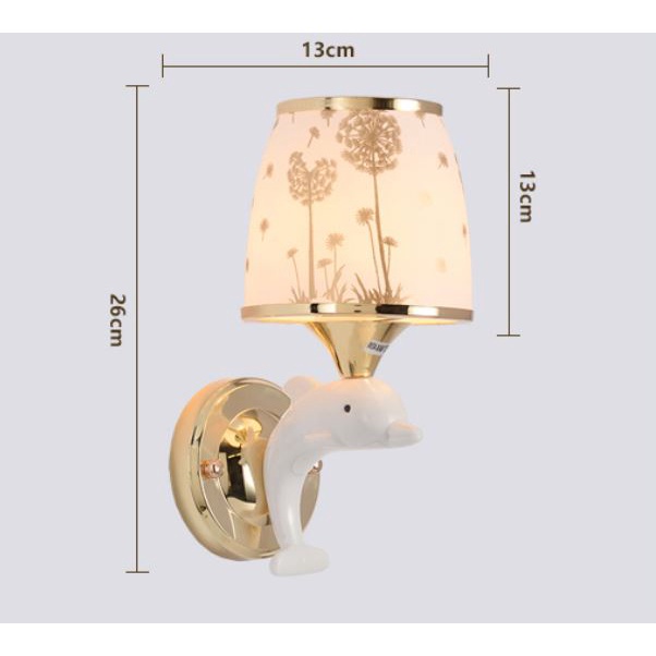 Đèn tường TUREN hình cá heo độc đáo trang trí nội thất hiện đại, sang trọng .