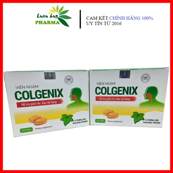 Viên ngậm ho COLGENIX - Giảm ho, đờm, khản tiếng và đau rát họng ... dùng được cho bà bầu