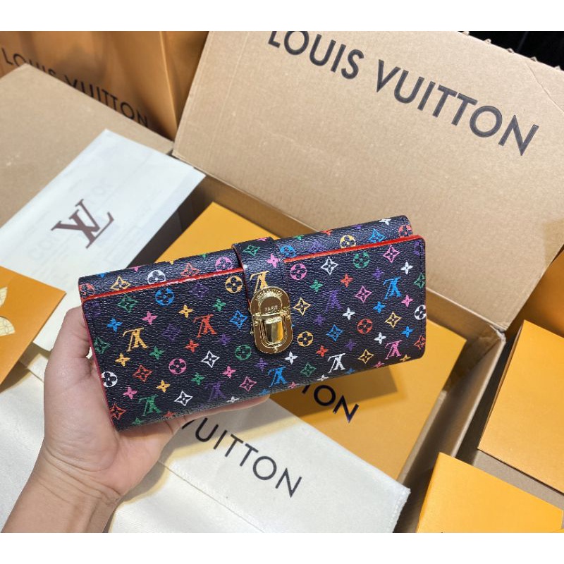 Ví nữ dài LV khóa cài sz20cm 4 màu cầm tay cực xinh fullbox