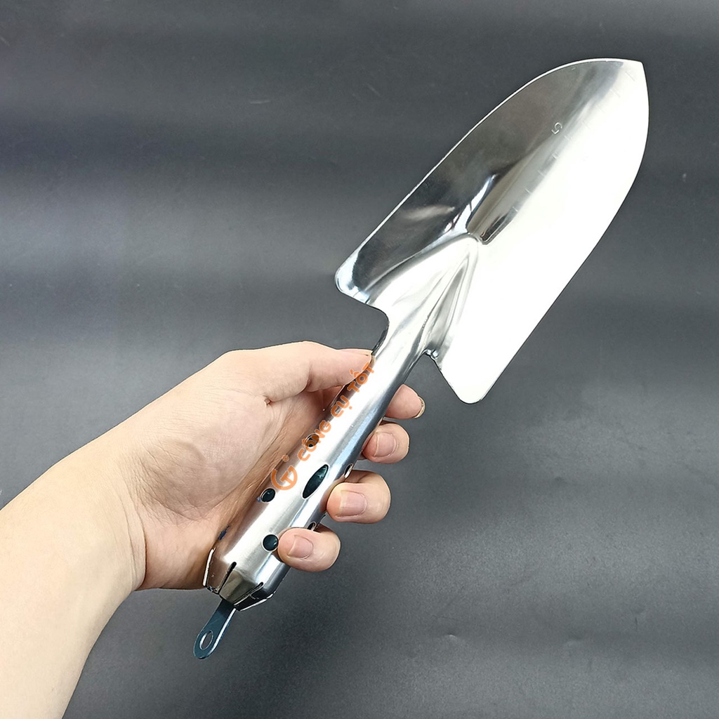 Xẻng inox cầm tay, trồng hoa làm vườn