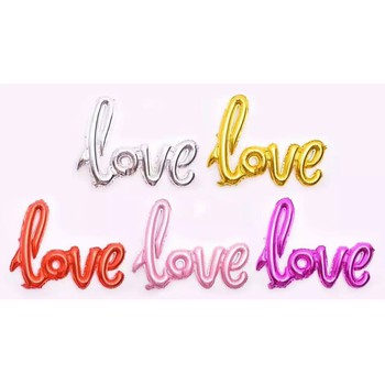 Chữ love liền size 60x 106cm tặng kèm băng keo và 2 tim nhỡ đỏ