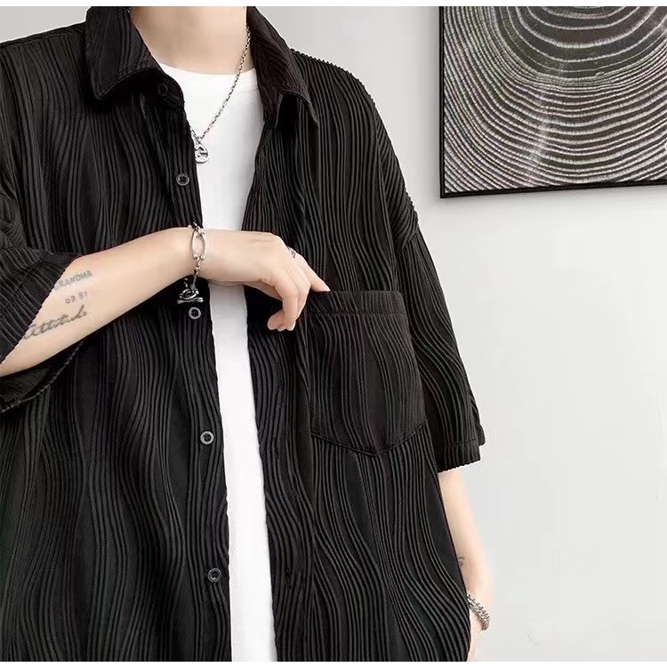 Áo Thun Nam Tay Ngắn Họa Tiết Sọc Ngang Thời Trang Hàn Quốc Cho Nữ Bigsize Áo Sơ Mi Nam Simple Unisex áo phông form rộng