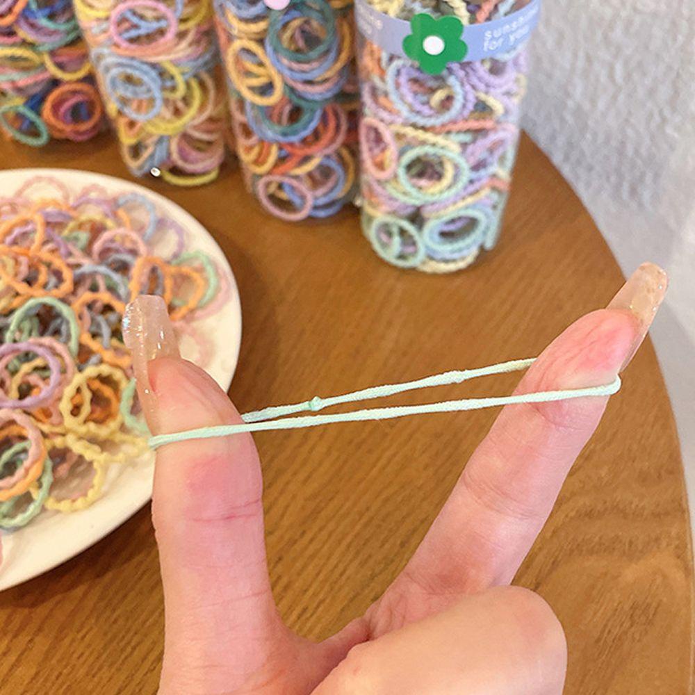 Hộp 300 Dây Buộc Tóc Cao Su Co Giãn Kiểu Pháp Dễ Thương Cho Bé Gái VANES1