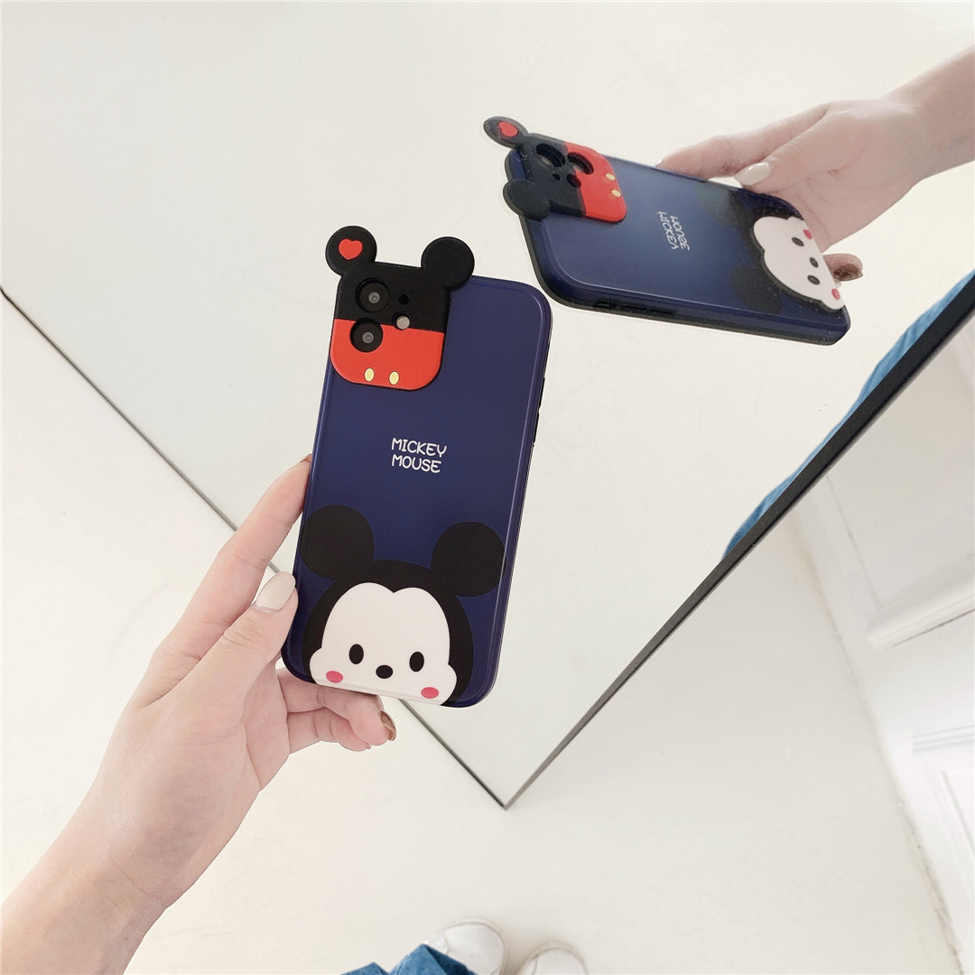 Ốp điện thoại nhựa mềm hình chuột Mickey Minnie dễ thương cho iPhone12 mini 11 PRO | BigBuy360 - bigbuy360.vn